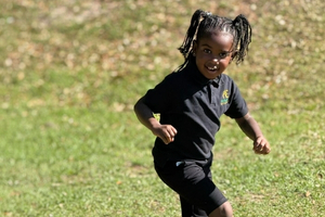 girl outside running
