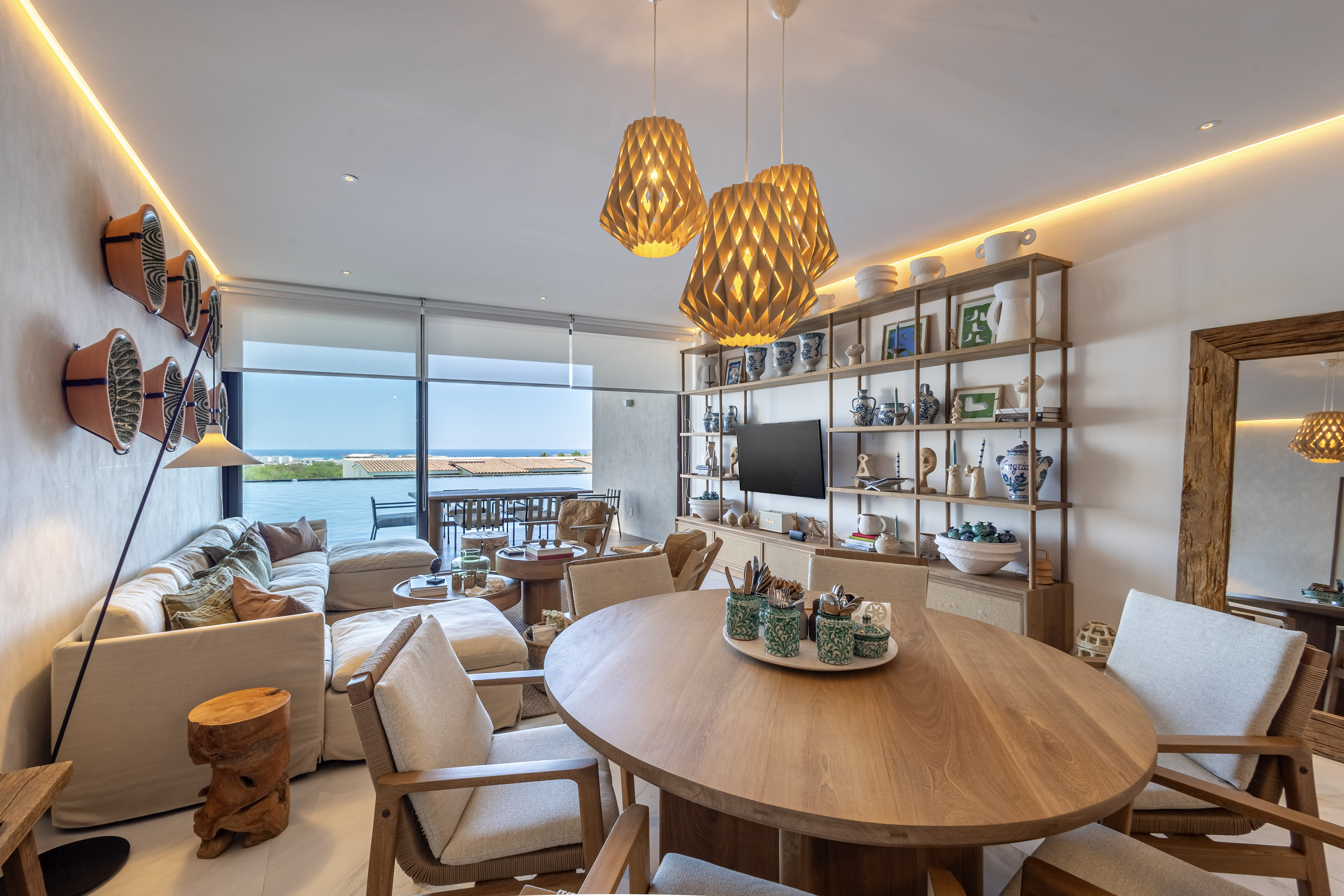 Dining room and kitchen