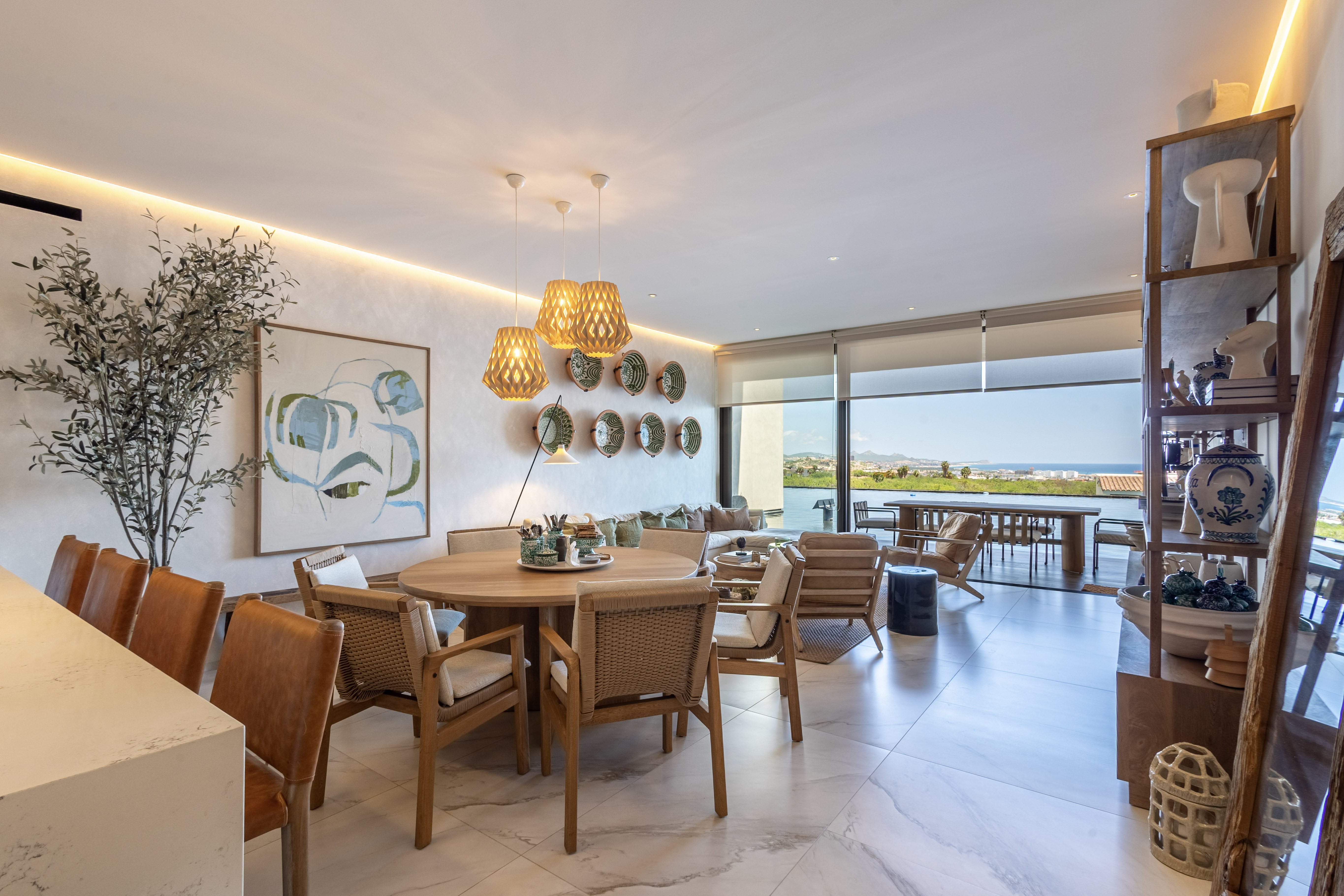 Dining table with a view