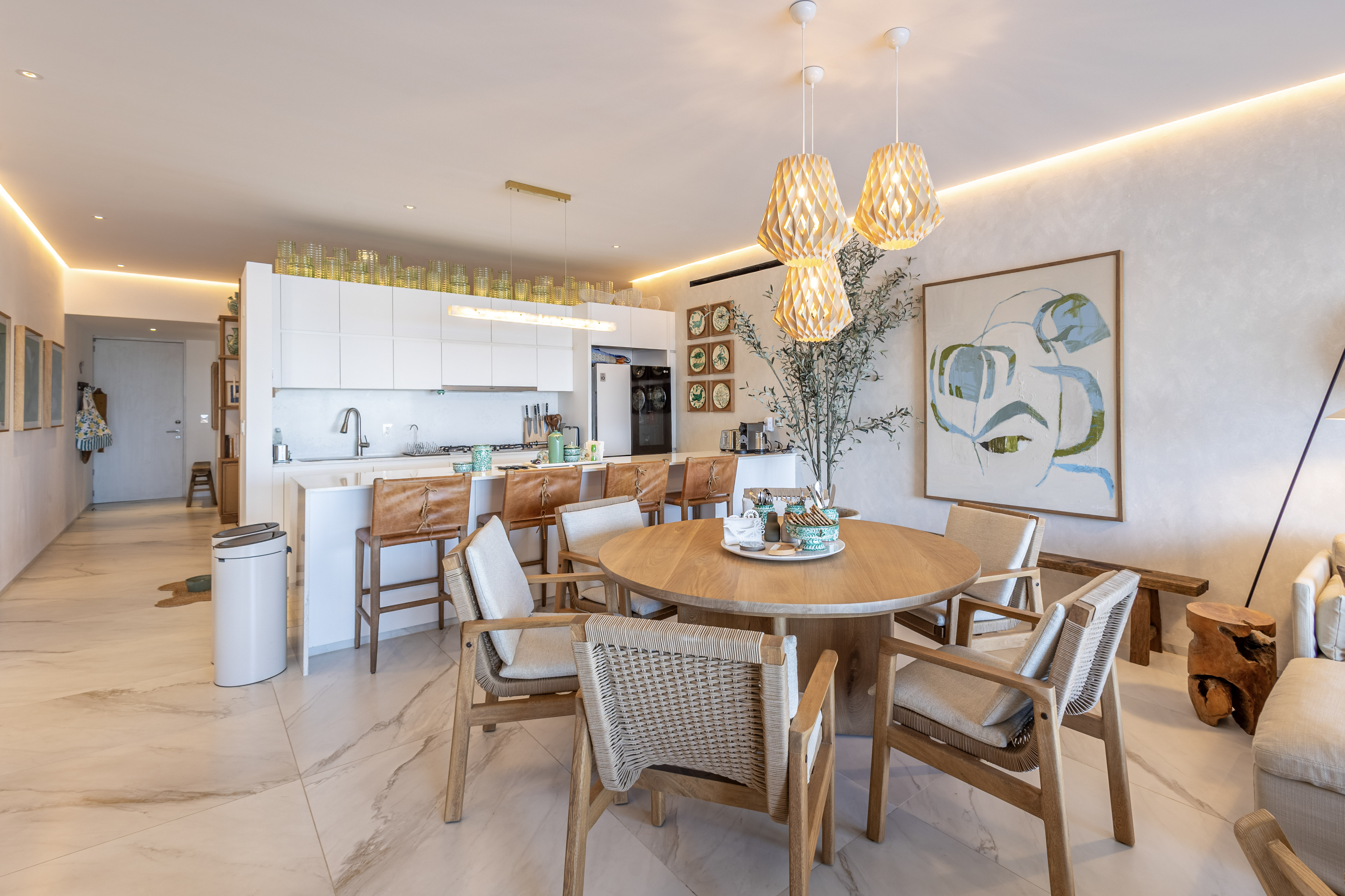 Dining and living area