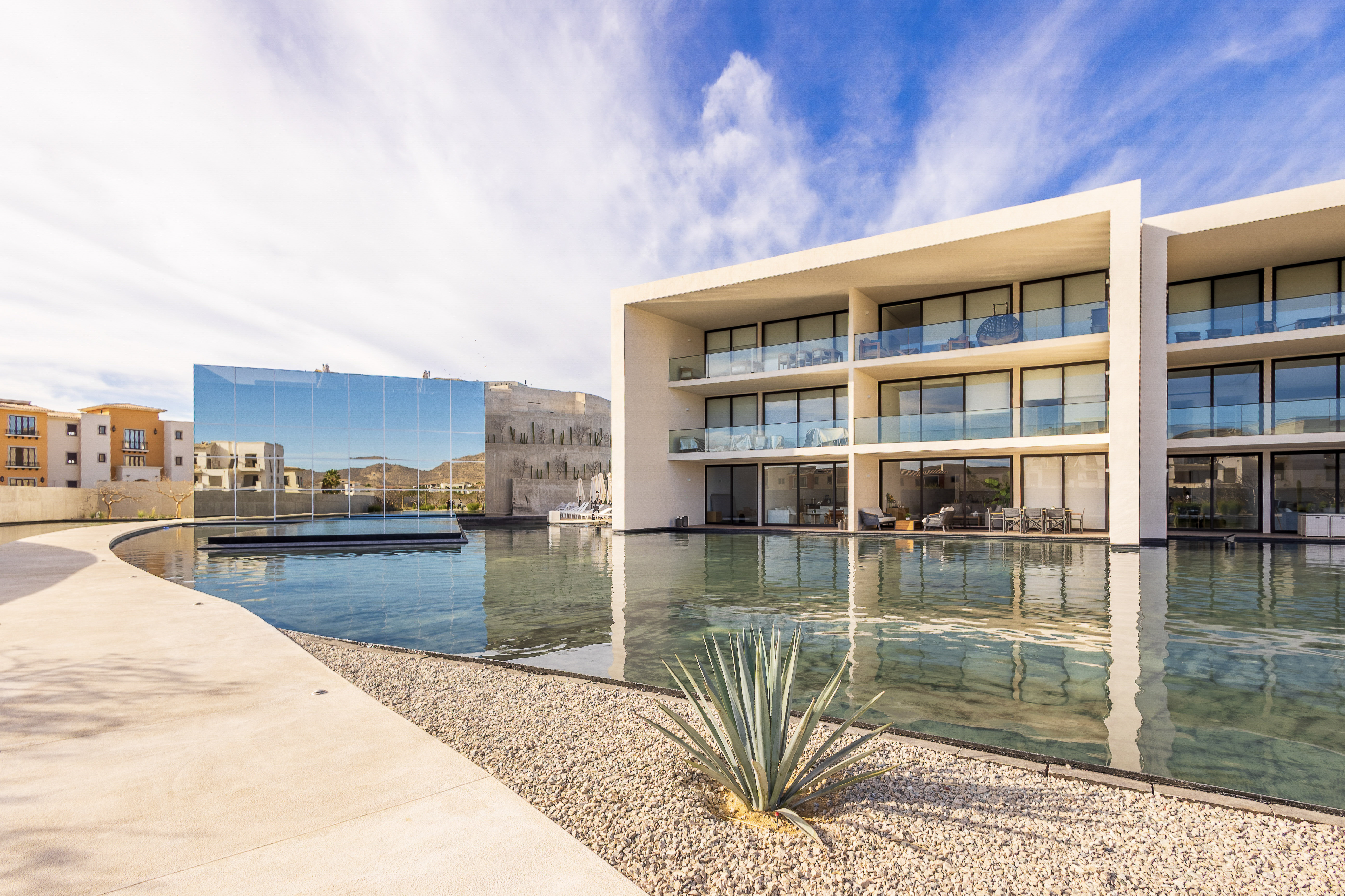 Cora Los Cabos building and desert landscaping