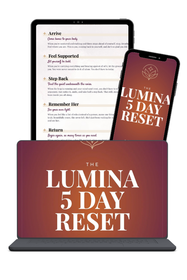 The Lumina 5-Day Reset, cover and interior pages