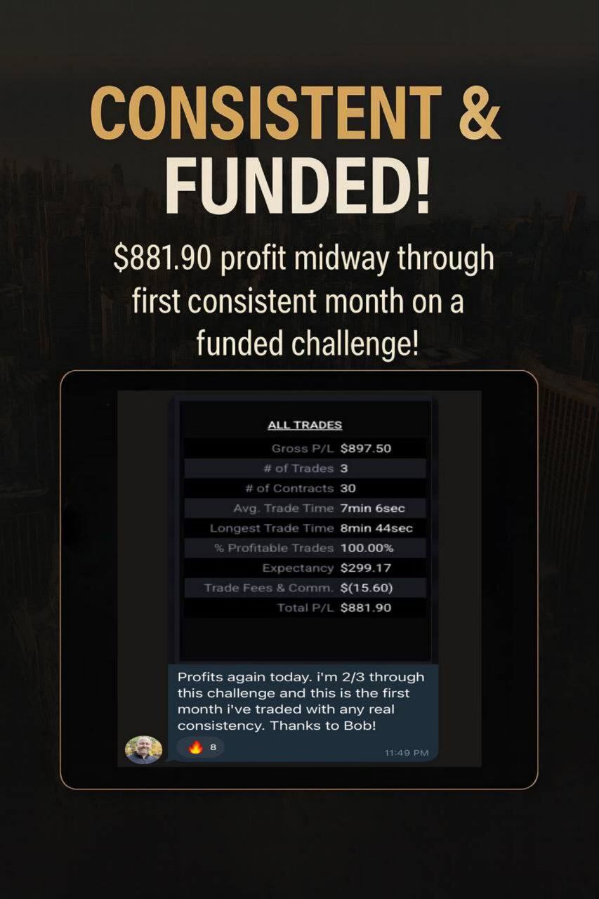 Consistent and funded: $881.90 profit midway through first consistent month on a funded challenge