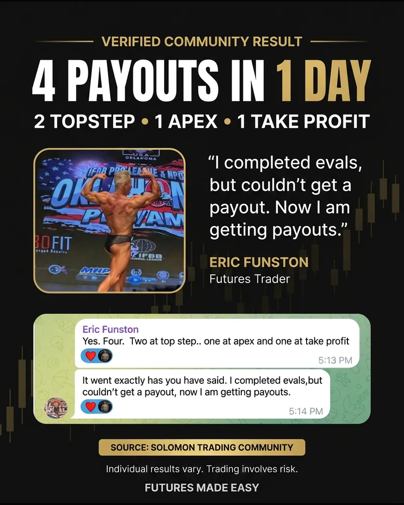Verified community result: 4 payouts in 1 day, Eric Funston