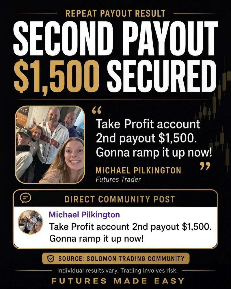 Repeat payout result: second payout $1,500 secured, Michael Pilkington