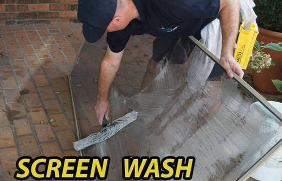 Screen wash cleaning