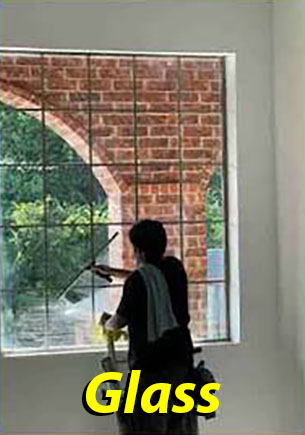 Window glass cleaning
