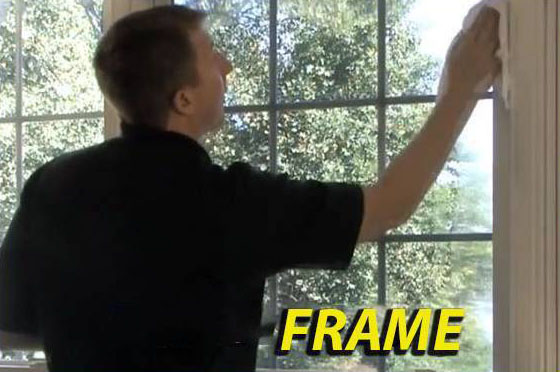 Sill and frame cleaning