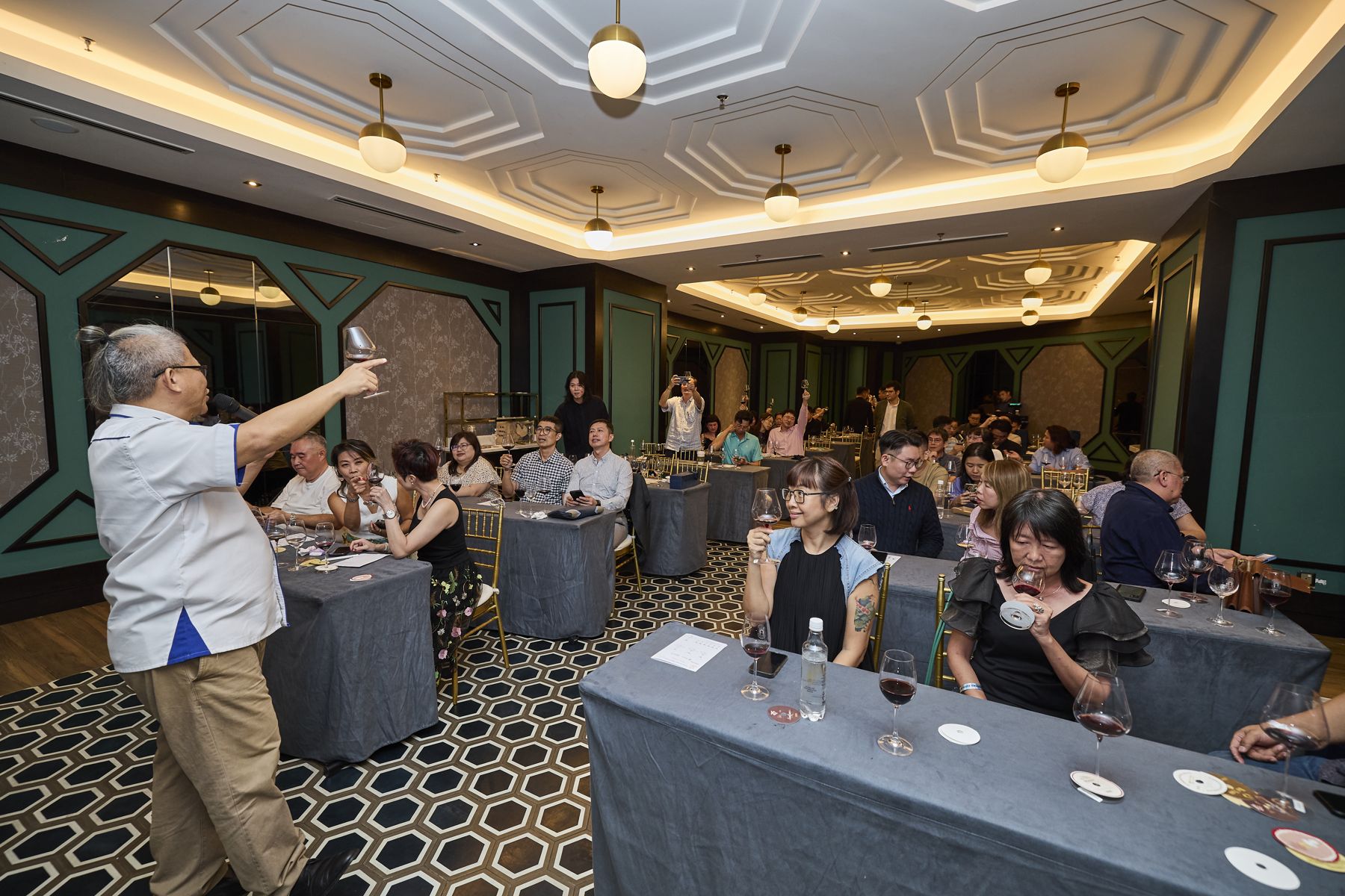 Chris Low teaching a wine class