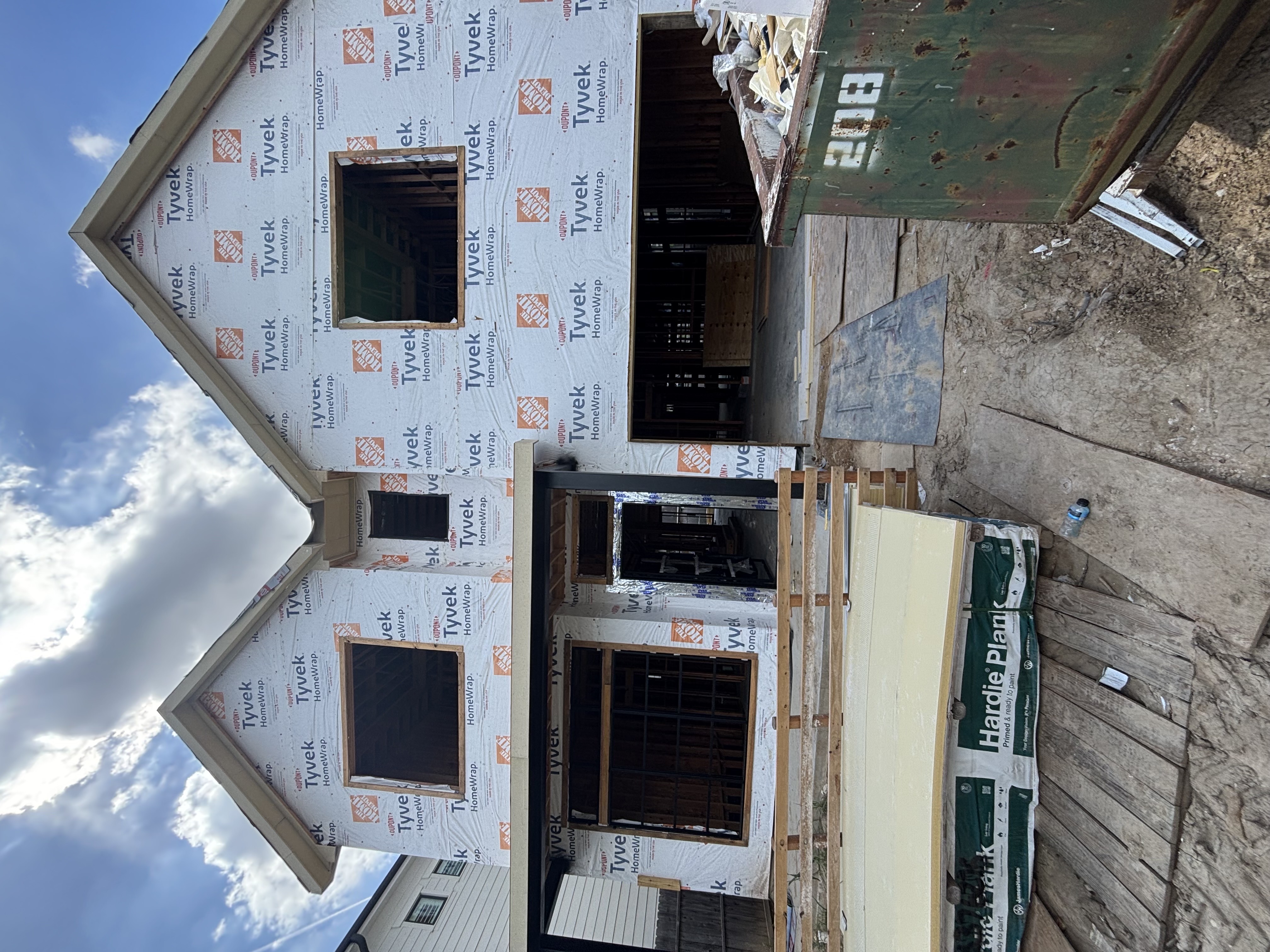 Custom home build Houston under construction