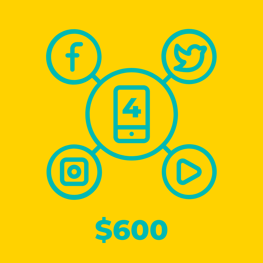 Social media only package $600