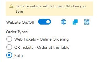 Figure 11. The switch is on, but the website is not live until you click Save