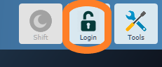 Login sits between Shift and Tools