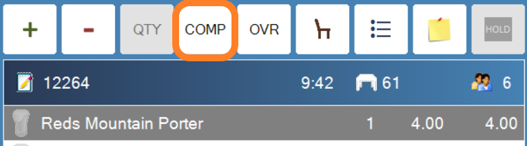 Comp, beside Minus and QTY