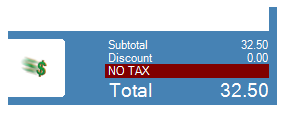 The ticket total with no tax