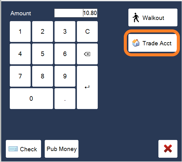 Trade Acct, under Walkout