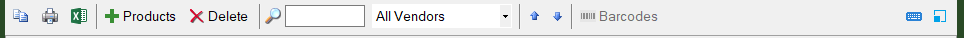 The lot toolbar with + Products