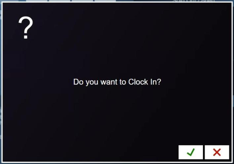 Logging in offers to clock you in