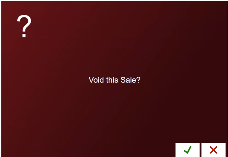 The POS asks before voiding