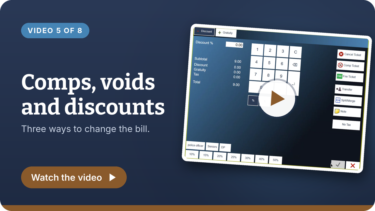 Video 5 of 8: Comps, voids and discounts