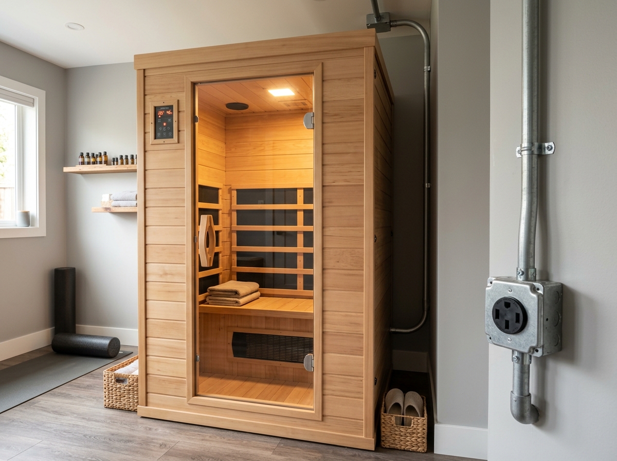 Infrared sauna 240V receptacle by ZG Electrical
