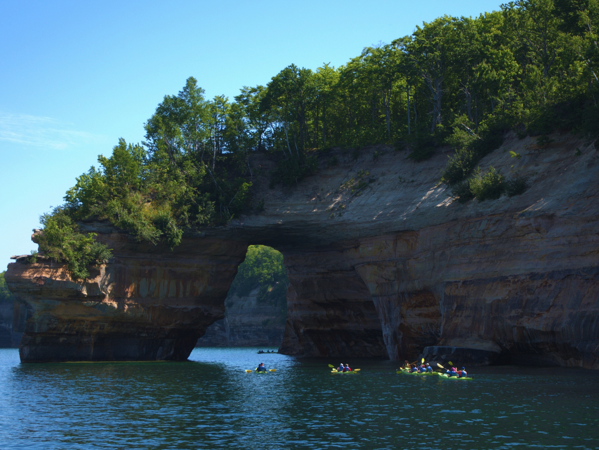 Pictured Rocks Kayaking - one of the Pictured Rocks kayak companies offering a boat-assisted tour