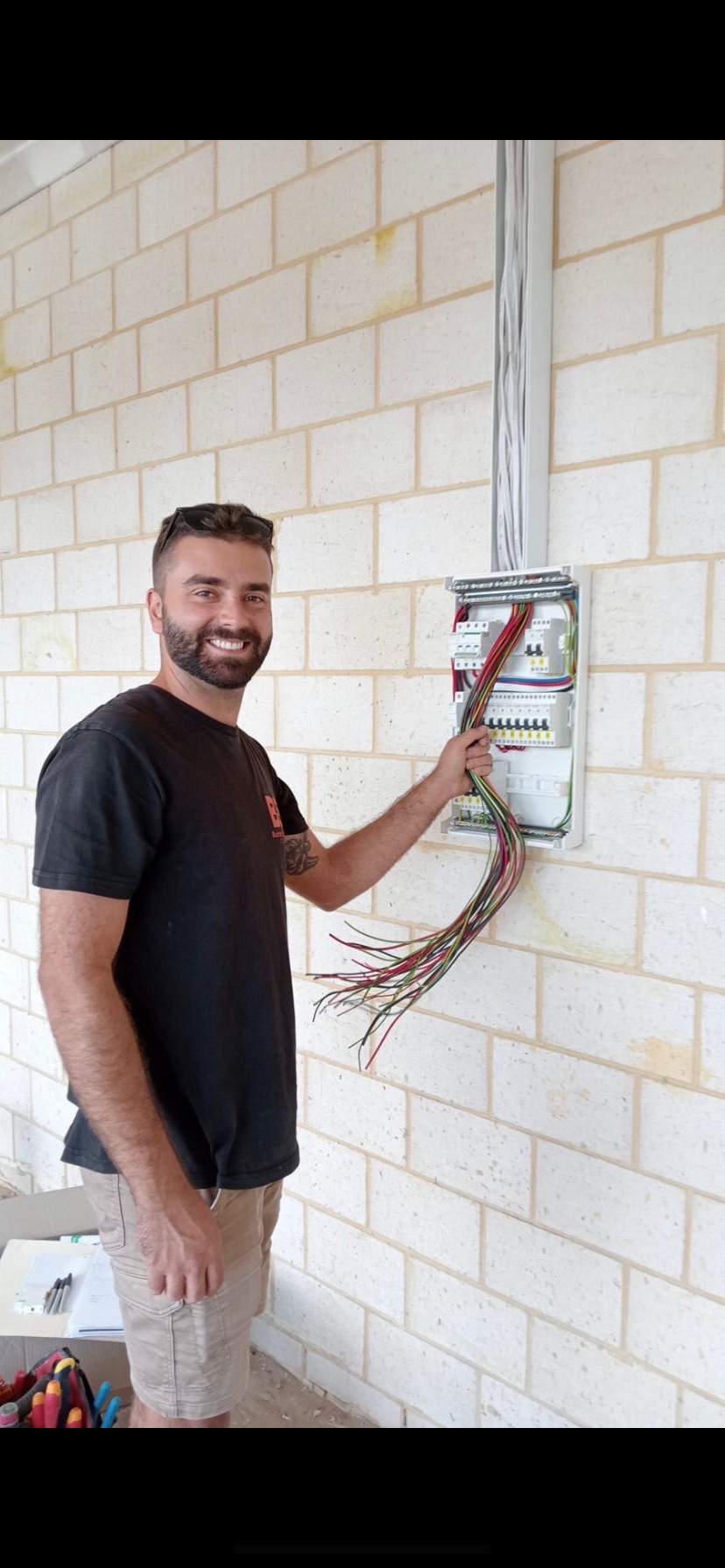 Nuno, licensed electrician and owner of Buetec Electrical