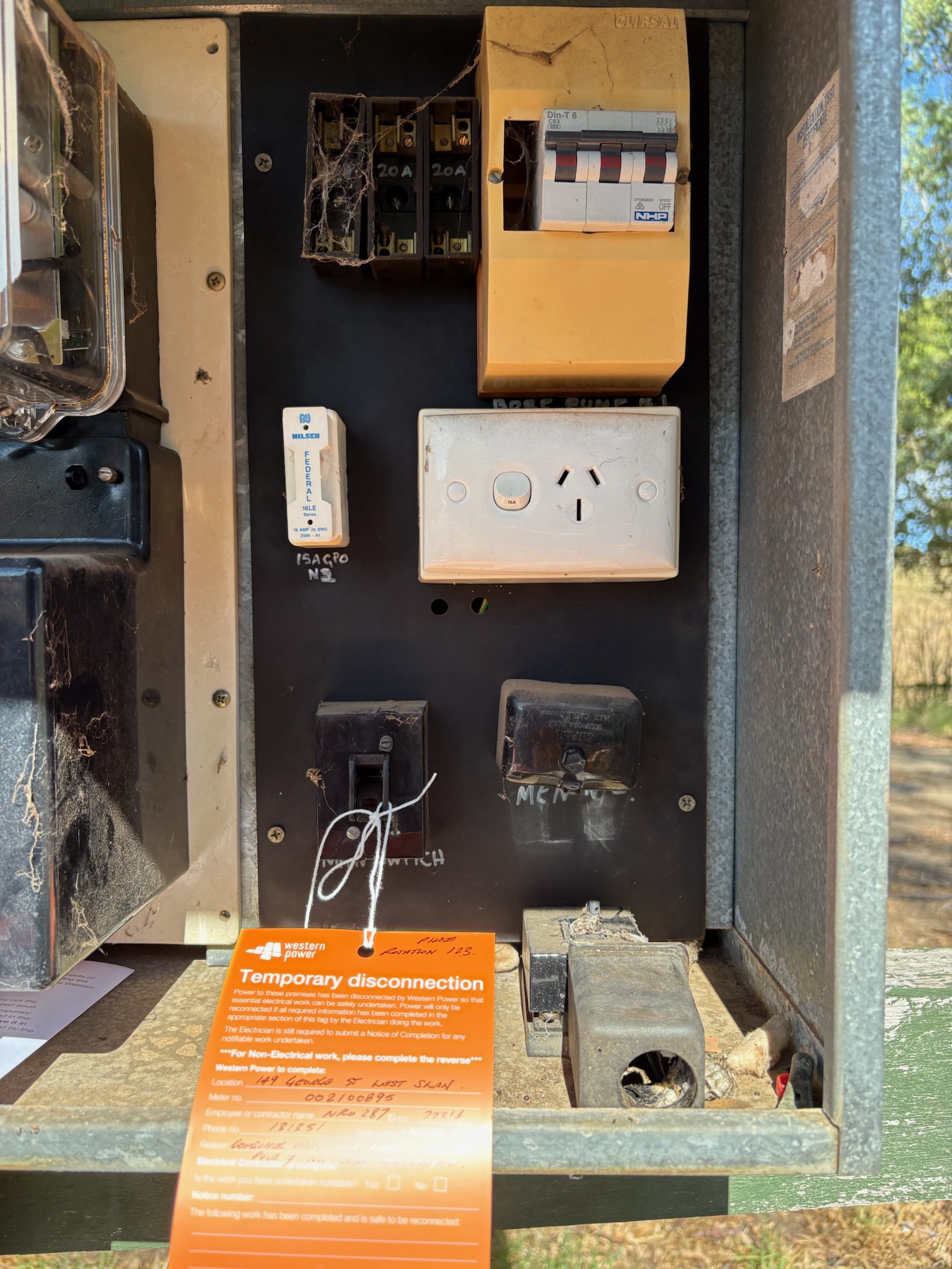 Electrical emergency callout, Perth home