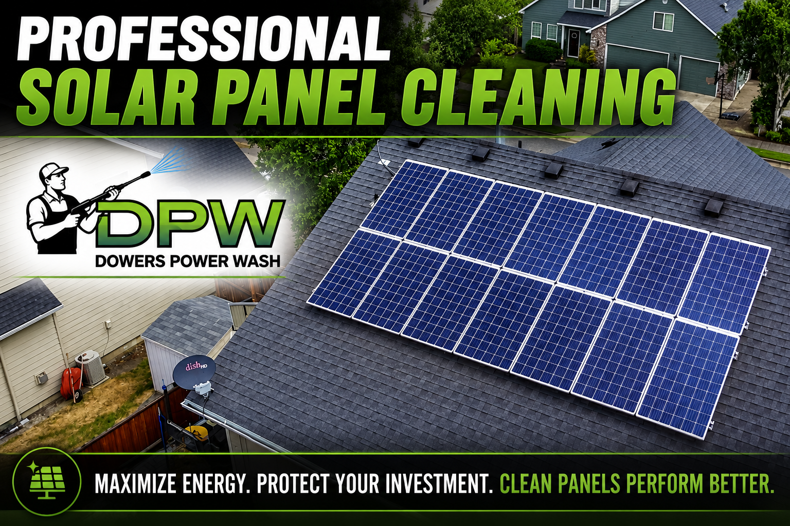 Solar panel cleaning