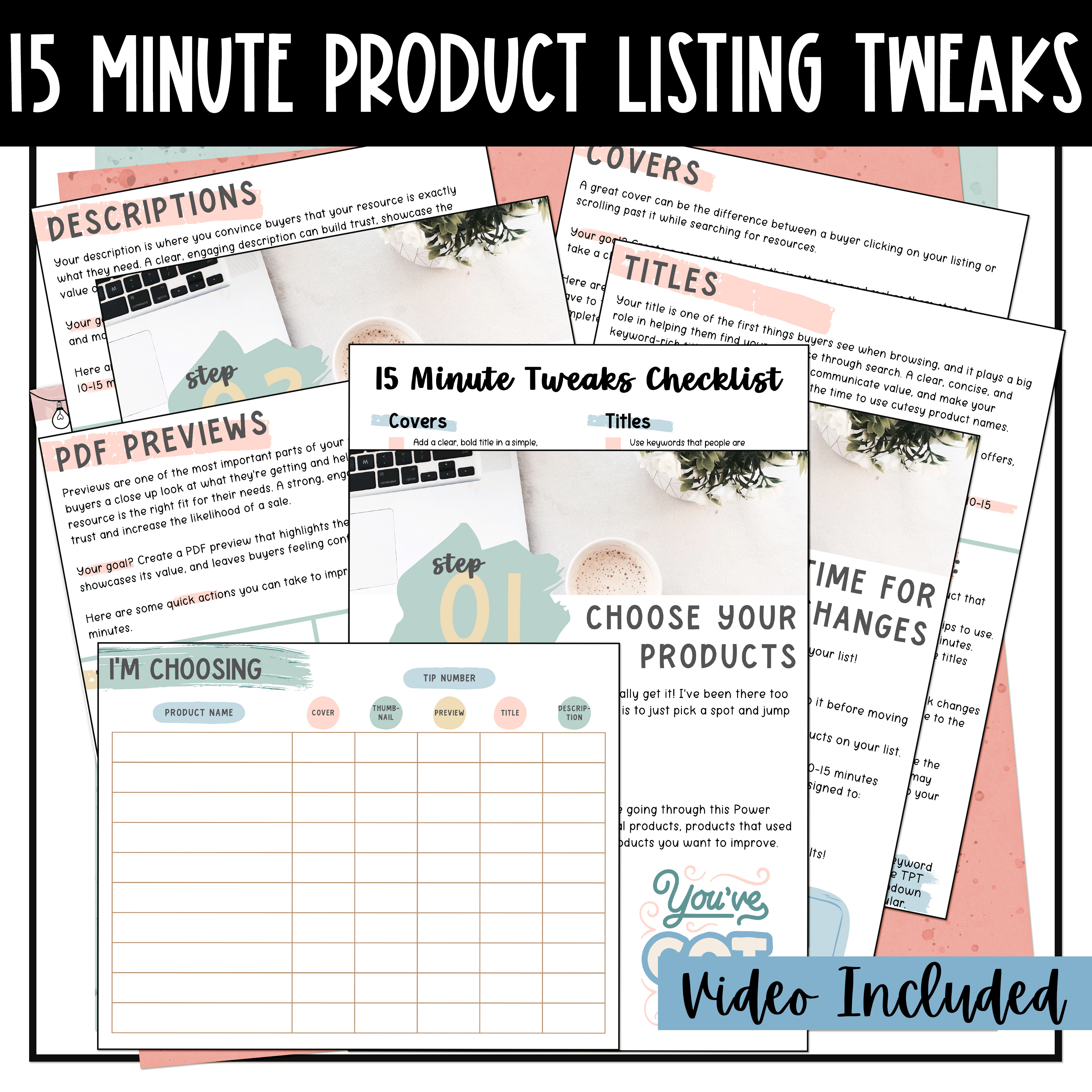 15 Minute Product Listing Updates for TPT Sellers