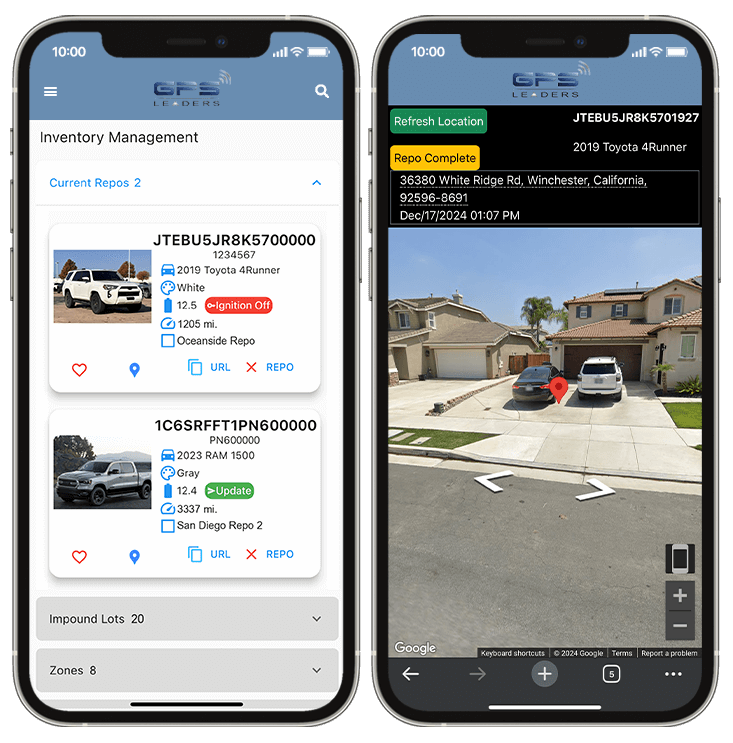 GPS Leaders Rental Car Tracking Repo Recovery App