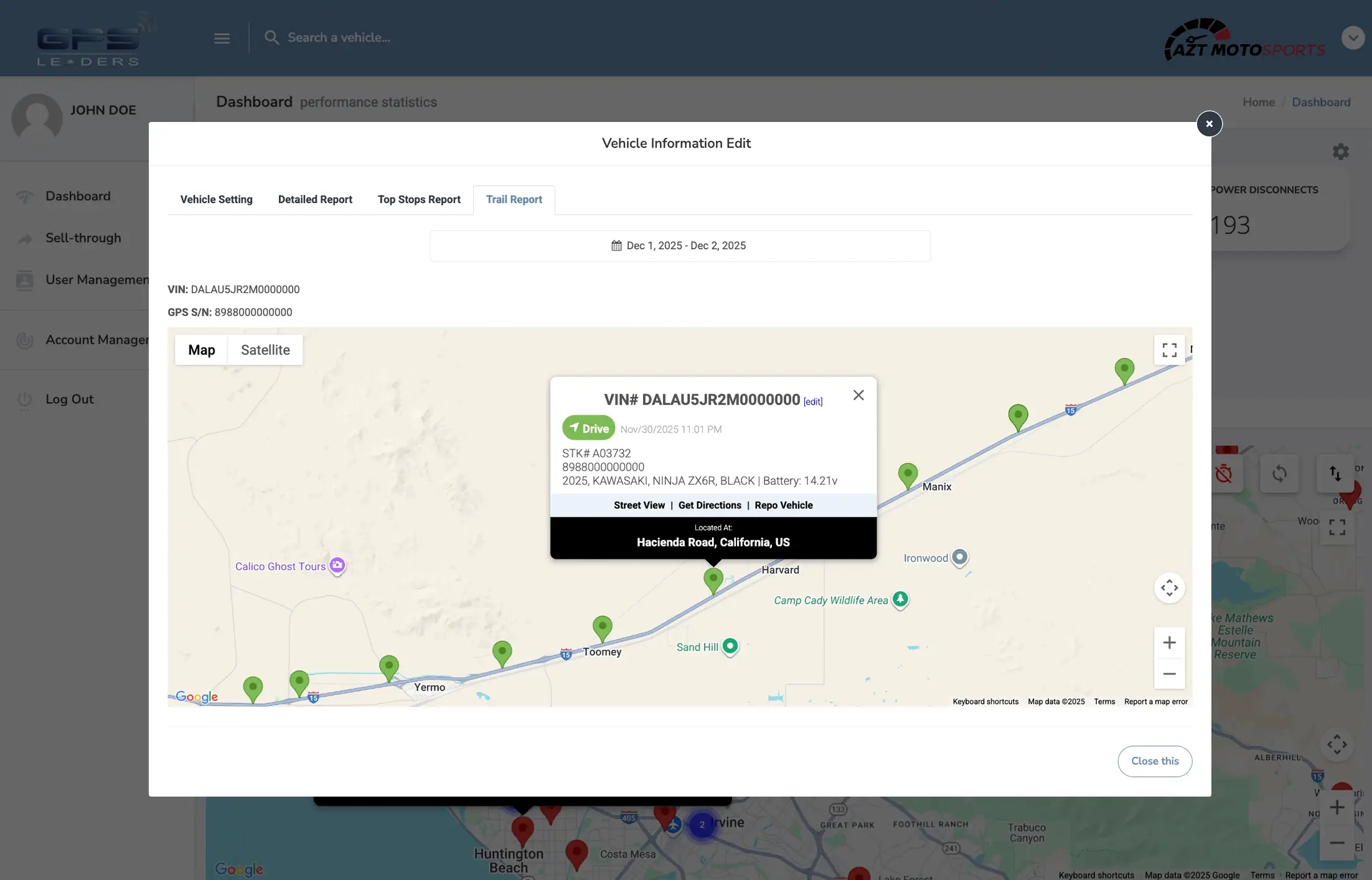 GPS Leaders Comprehensive Power Sport Tracking Report