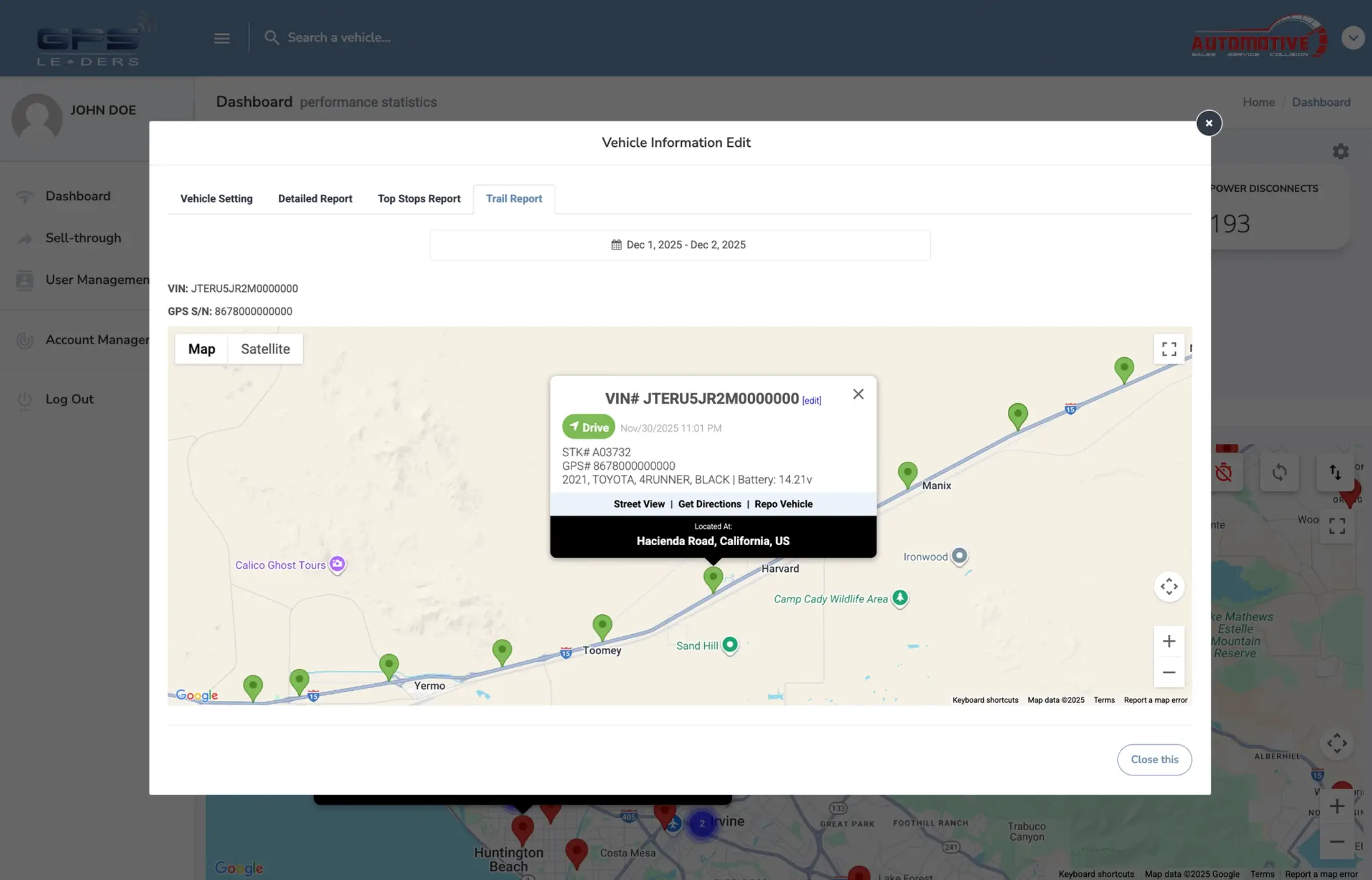GPS Leaders Comprehensive Power Sport Tracking Report