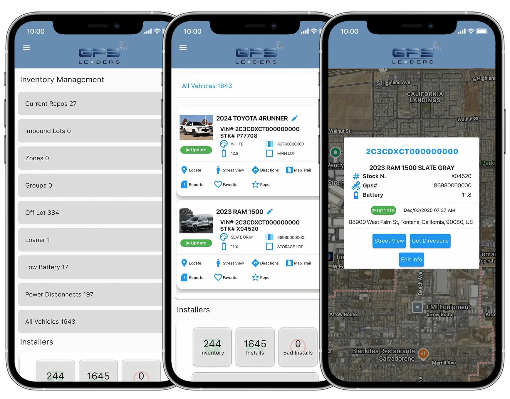 GPS Leaders Dealership Tracking Dealer Mobile App