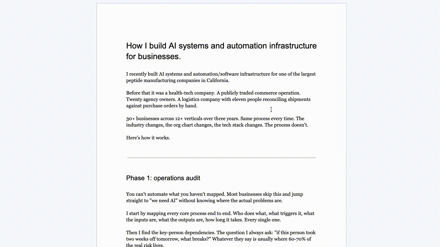 Methodology breakdown preview