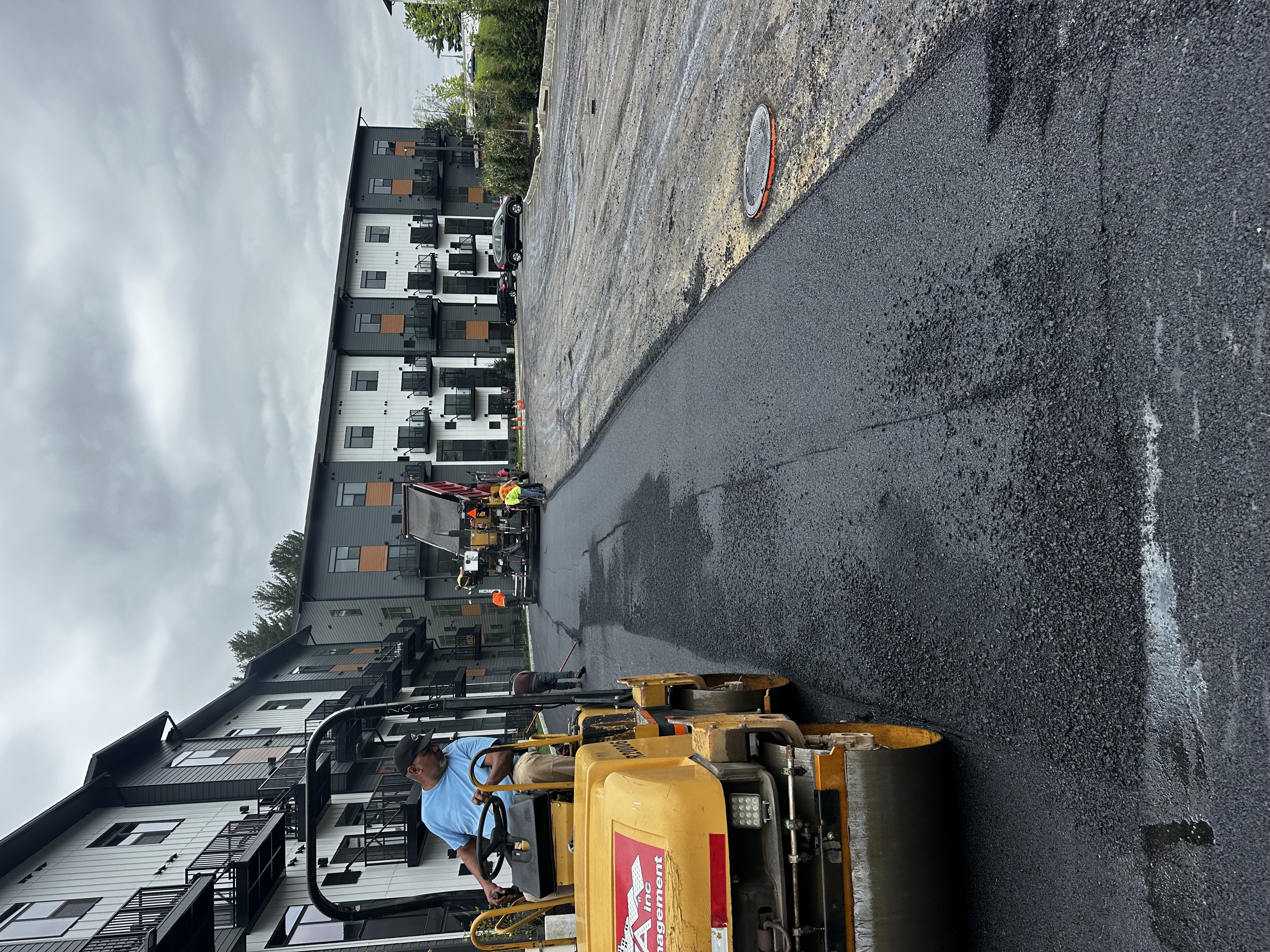 CVA paving a multifamily parking lot