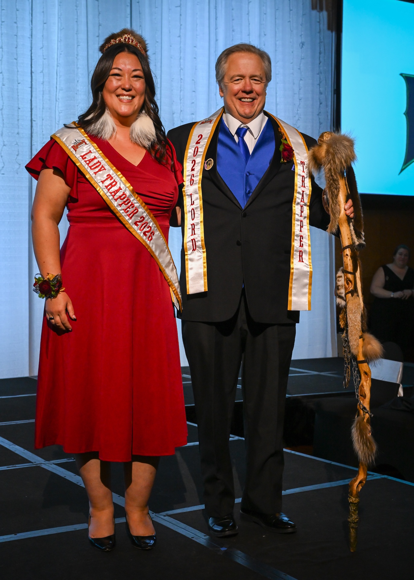 Lord and Lady Trapper of the Fur Rondy Royal Court
