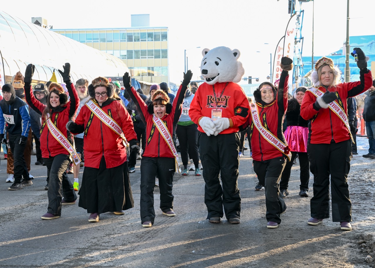 The Fur Rondy Royal Court in formal winter attire