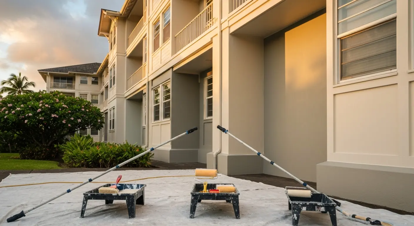 Multi-unit building painting