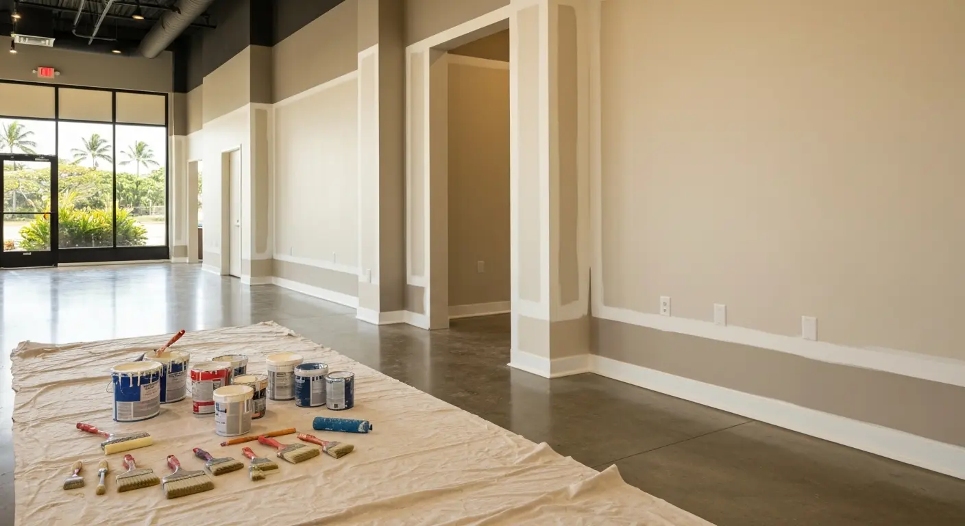 Interior commercial painting project