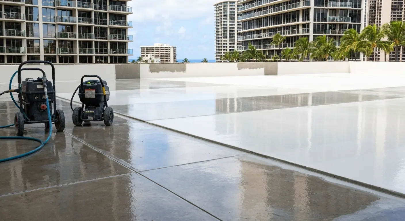 Concrete restoration and coating project