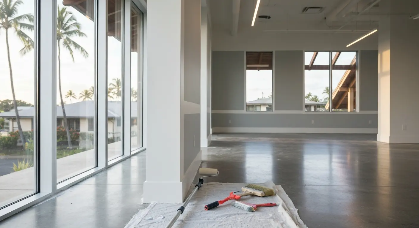 Interior commercial space painting