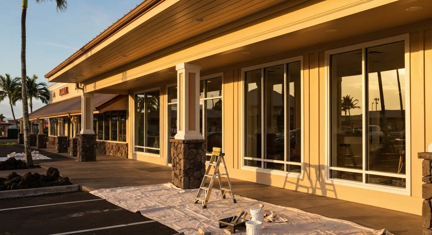 Commercial exterior painting project