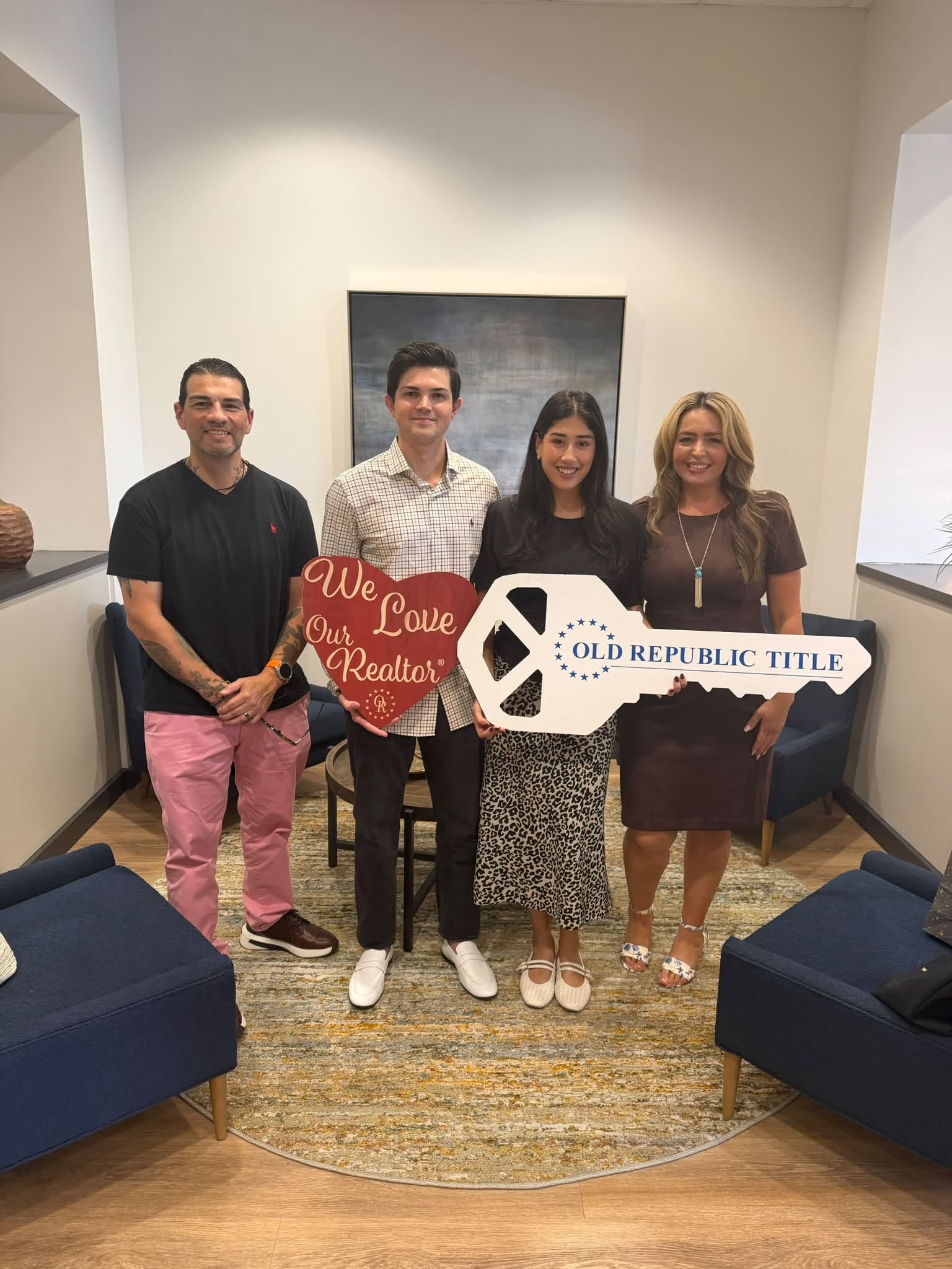 Majesta Suarez celebrating closing day with clients