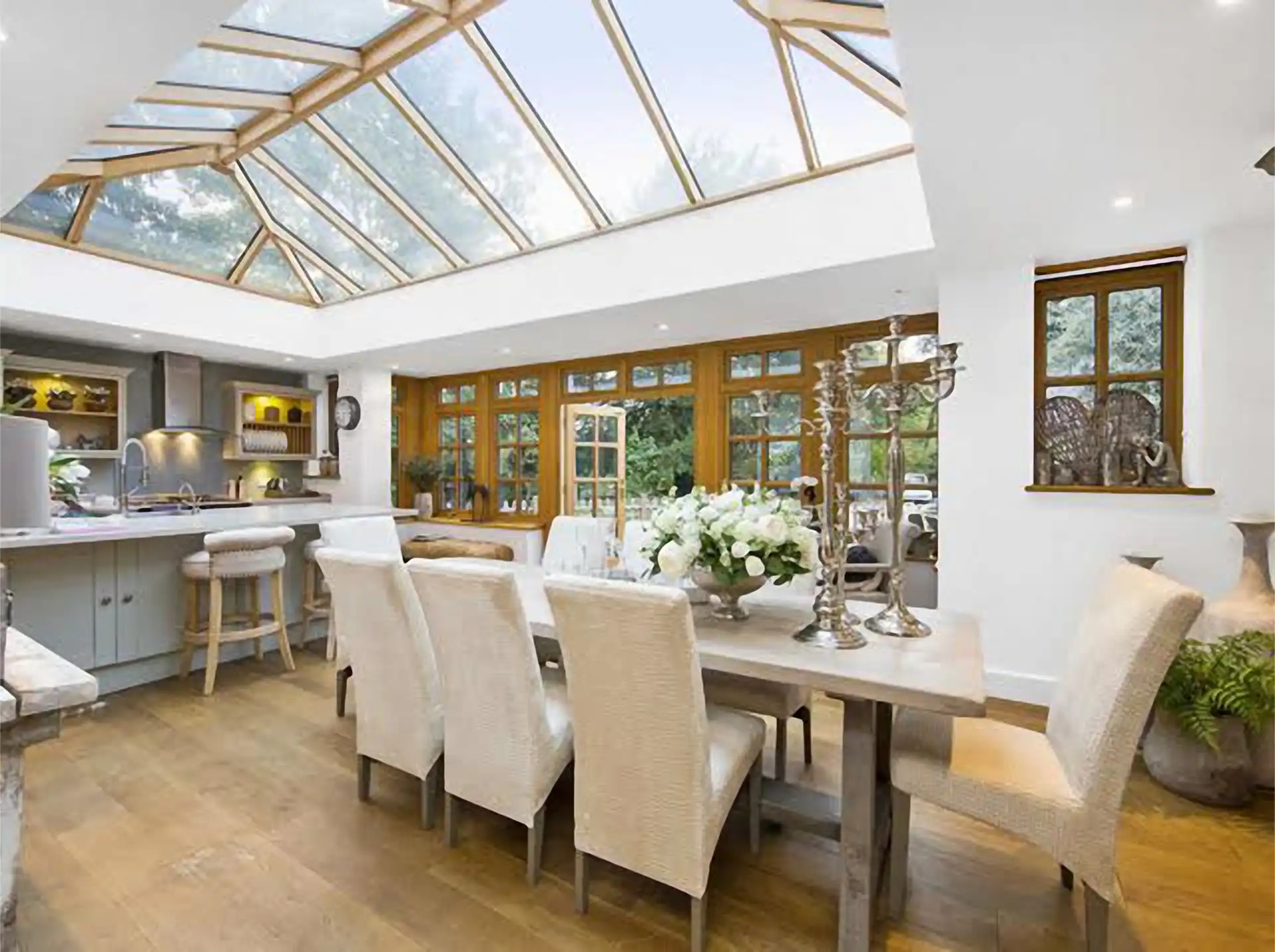 Hardwood orangery kitchen extension