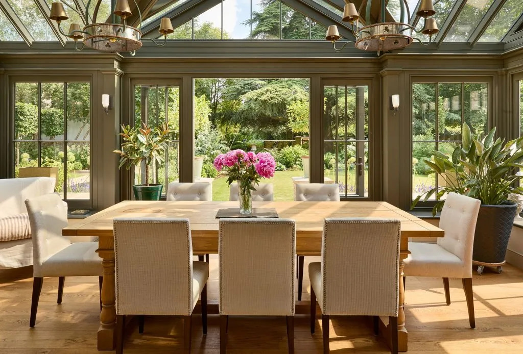 Hardwood conservatory garden room