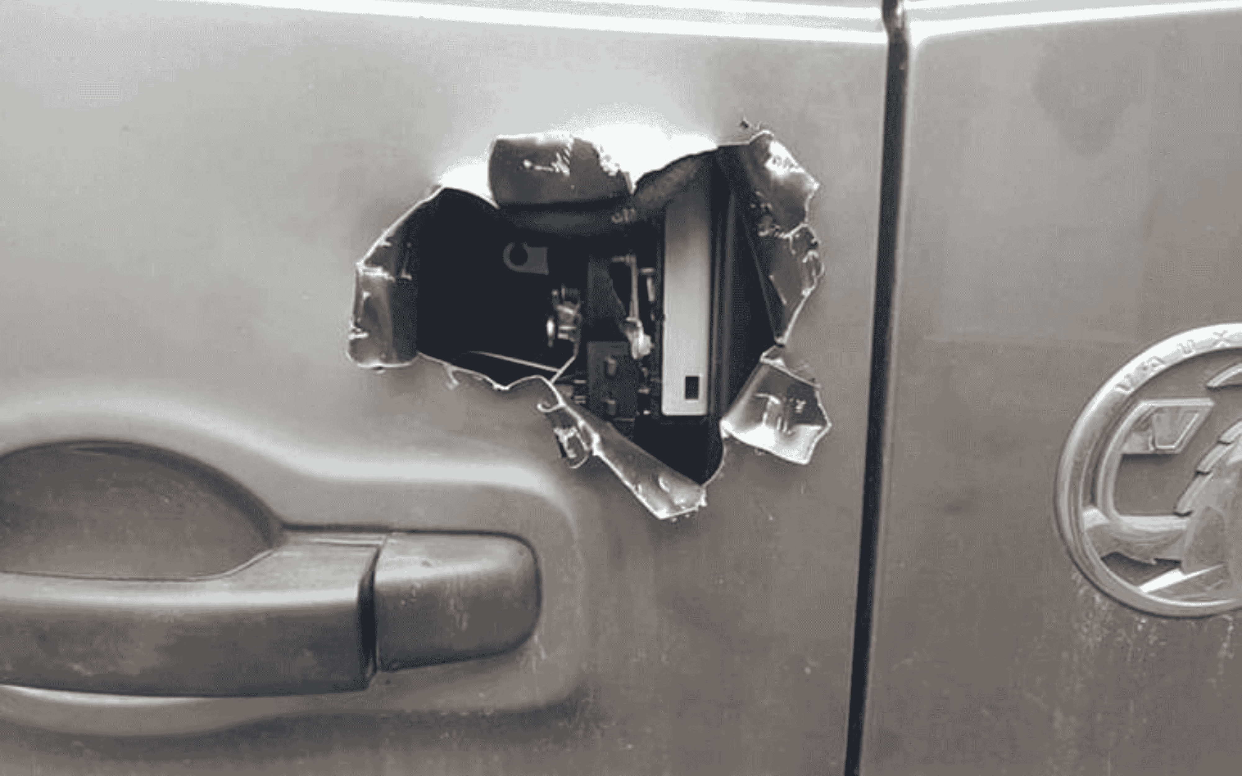 Van Security damaged door