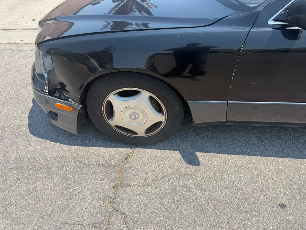 collision repair work in progress at Salgado's Auto Spot in Taylorsville UT