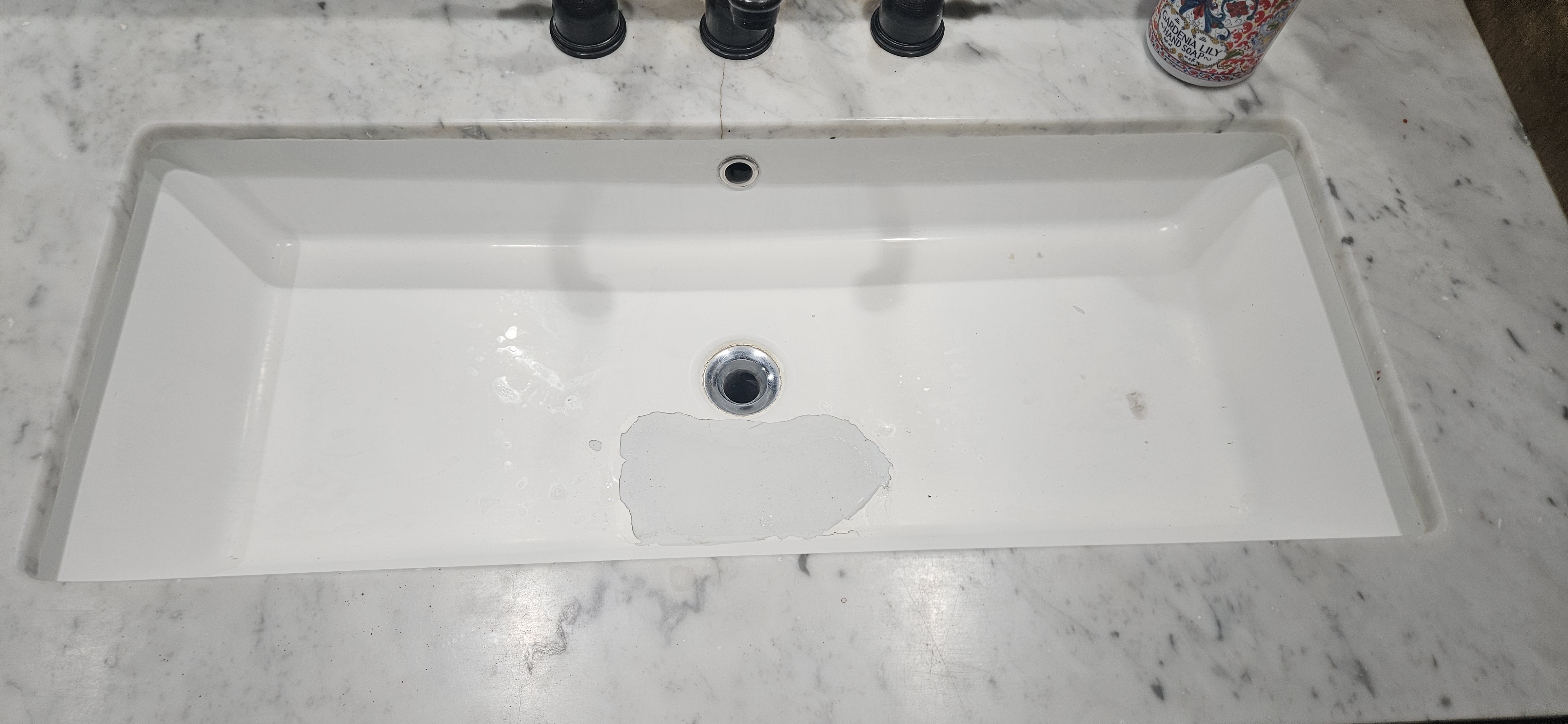 Before - worn bathtub
