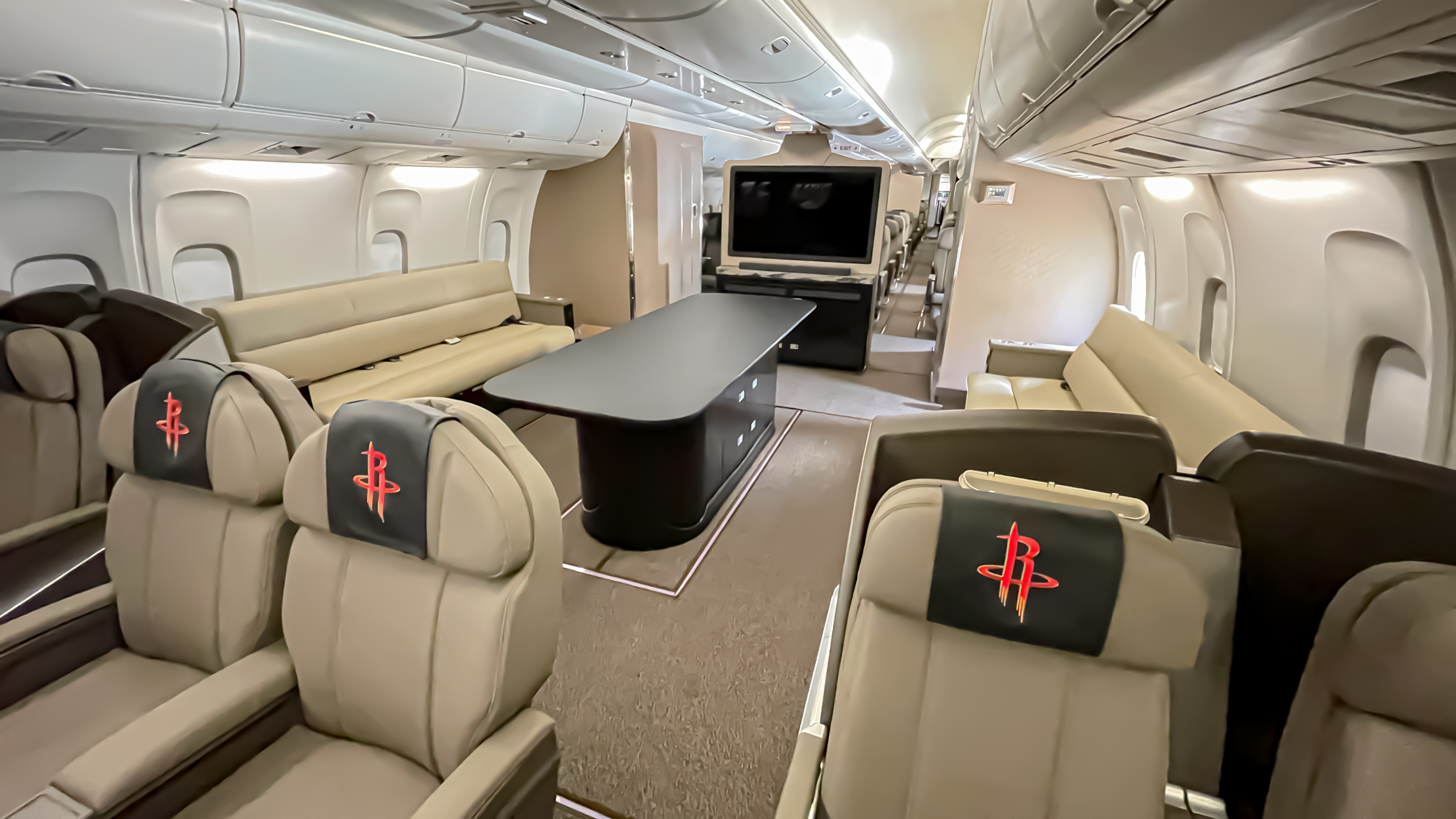 Boeing cabin after complete rebuild